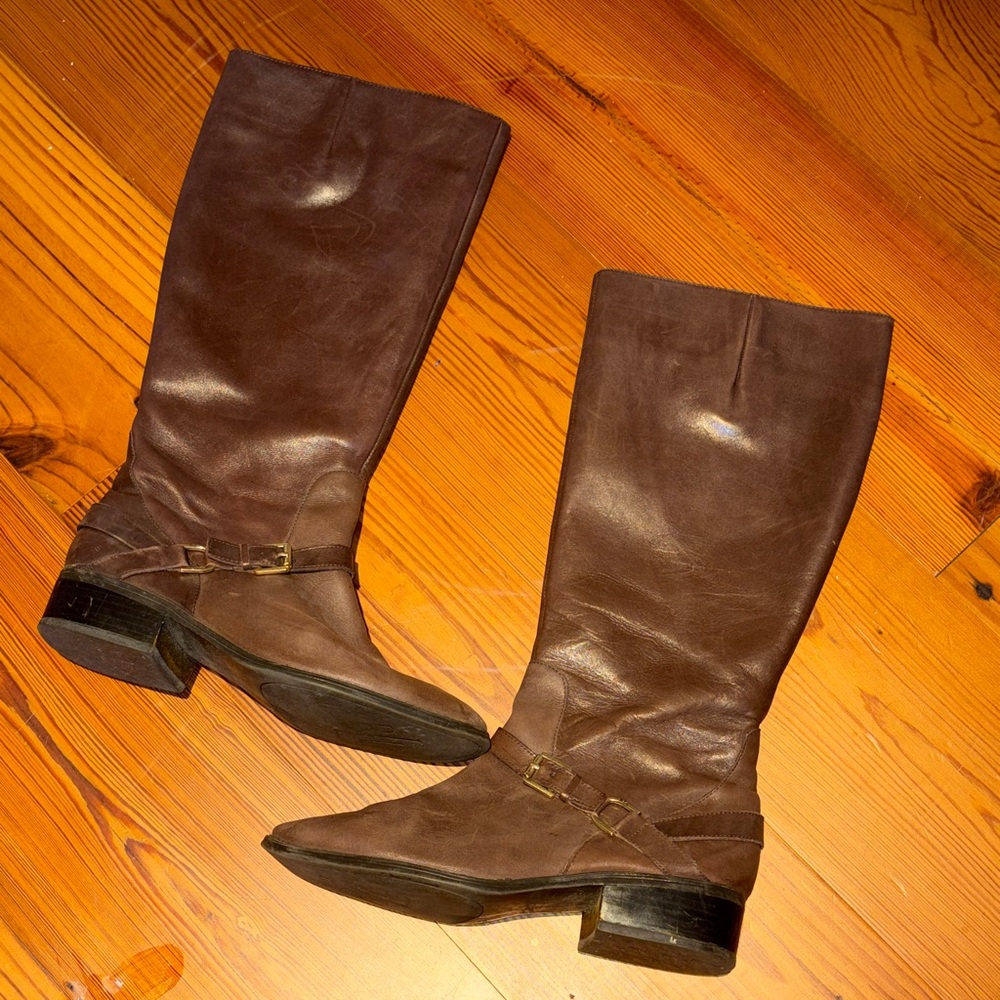 Ralph Lauren Brown Heeled Boots